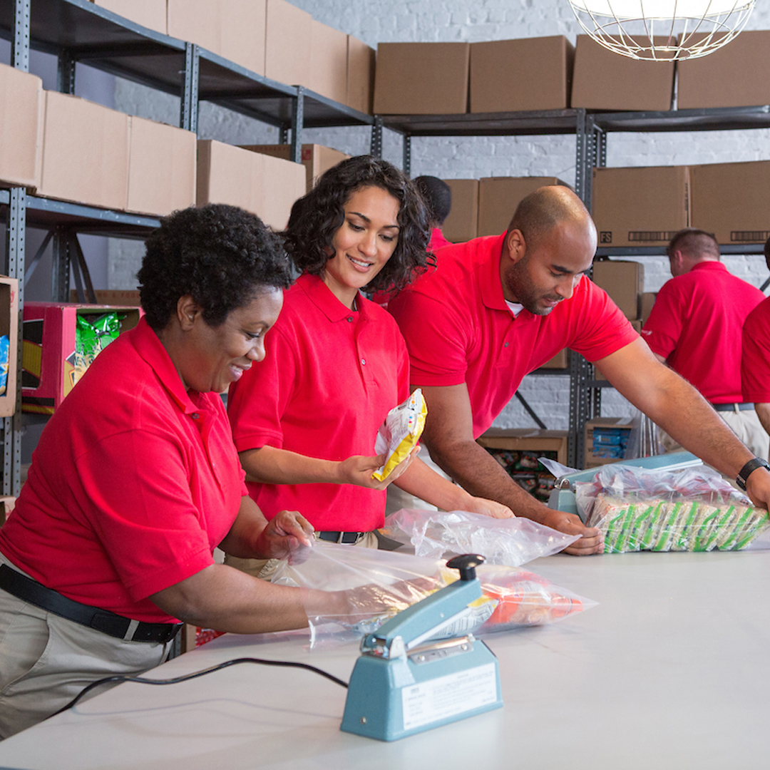 Workers being trained
