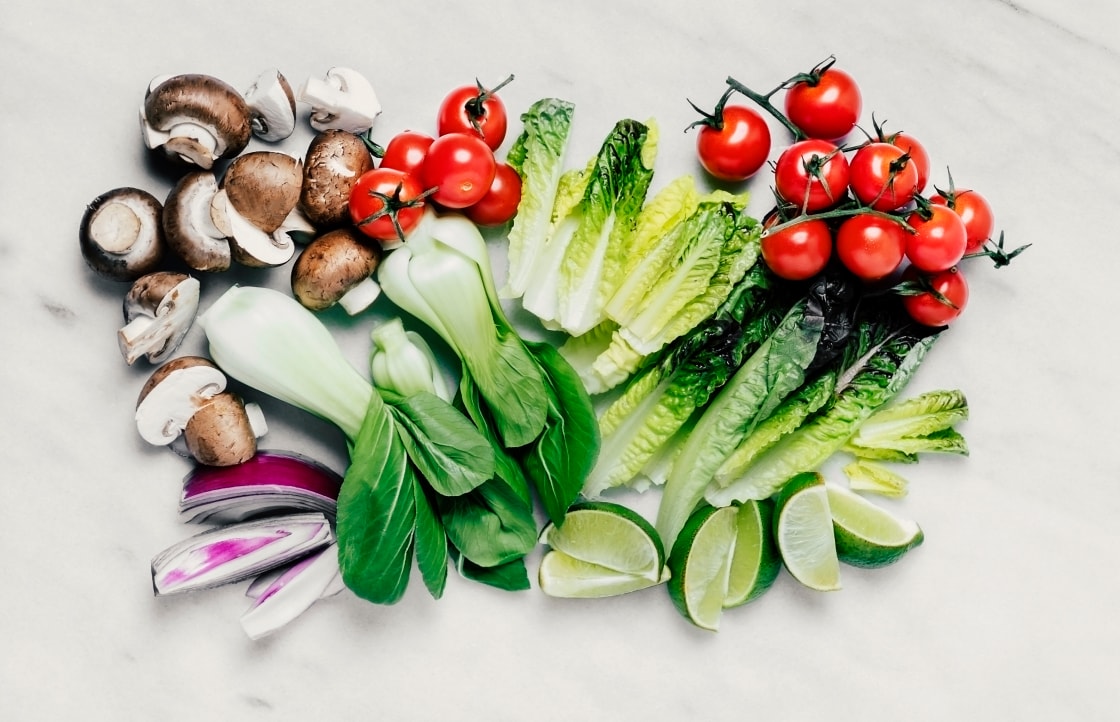 A spread of different types of vegetables.